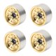 thumbnail image 5 of 4 Uds cubo de rueda de coche RC 1,0 pulgadas coche trepador General 7mm controlador hexagonal plata exterior Triangular 9 agujeros llantas de Metal cobre, 5 of 14