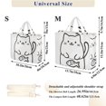 thumbnail image 2 of FORMRS Womens Corduroy Tote Bag Crossbody Shoulder Handbag with Pocket, White Chubby Cat, 2 of 7