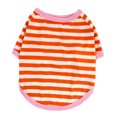 thumbnail image 2 of Flmtop Spring Summer Polyester Breathable Stripe O Neck Dog Puppy Vest Shirt Pet Clothes Yellow, 2 of 9
