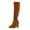 Brown Suede Over The Knee Boots, variant on hopeusnice Women's Suede Over The Knee Boots Block Heel Side Zipper Chunky Heel Knee High Boots Fall Winter Warm Comfortable Boots Beige 35