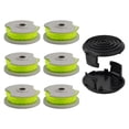 thumbnail image 1 of Mosiee 6Pcs Spool With 2Pcs Cap Replacement For Worx Wa0014 Spool Line For Wg168 Wg184 Wg190 Wg191 String Trimmer-Tool Accessories, 1 of 9