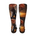 thumbnail image 6 of Naloa Elephant Sunset in Kenya High Stockings Women Thigh High Stockings Over Knee Long Stockings-One Size, 6 of 8