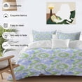 thumbnail image 3 of 3 Piece Blue Teal Duvet Cover Set Twin Size,Microfiber Comforter/Quilt Cover with Corner Ties and 2 Pillowcases,Modern Tie Dyeing Contemporary Abstract Art All Season Soft Bedding with Zipper Closure, 3 of 8