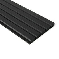 Art3dwallpanel 4Pcs 94.5'' x 7.9'' Wood Slat Acoustic Panels, MDF 3D Wall Panel for Accent Wall Ceiling Office,Black