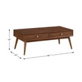 thumbnail image 3 of Lexicon Frolic Wood 2 Drawer Coffee Table in Brown, 3 of 5