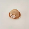 thumbnail image 3 of Yokua Toddler Baby Breathable Sun Hat Straw Sun Hats with Cute Bear Decorations, 3 of 20