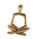 thumbnail image 2 of Estatua de pensador Escultura de resina Obra de arte decorativa Adorno de mesa Figura para Meditación, 2 of 9