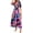 Multicolored Flower, variant on PRETTYGARDEN Women's Summer Maxi Dress Resort Wear Boho Floral V Neck Puff Short Sleeve Ruffle Flowy Beach Long Dresses