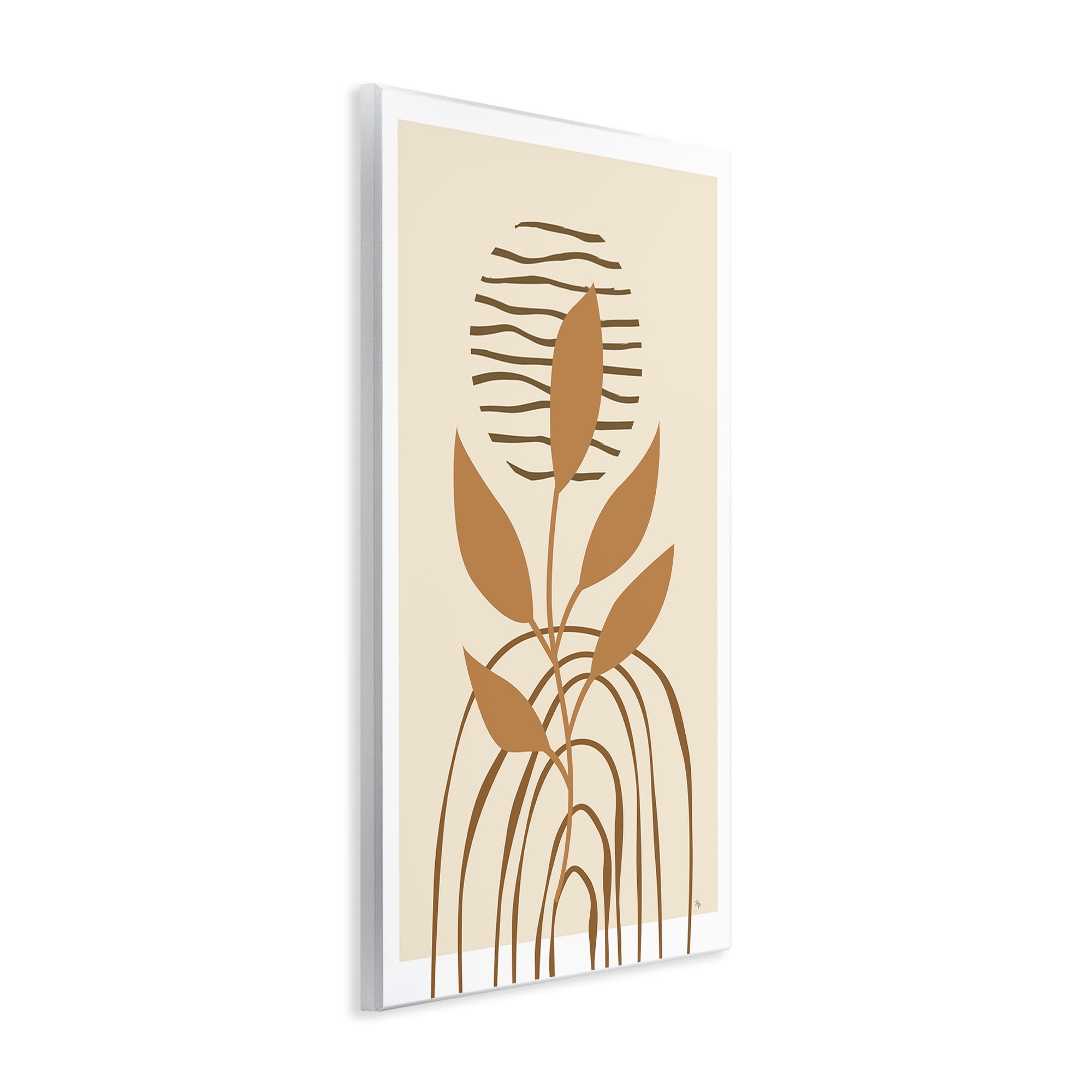 Stupell Industries Minimal Leaf Sprig Botanical & Floral Painting Unframed Art Print Wall Art, 13 x 19