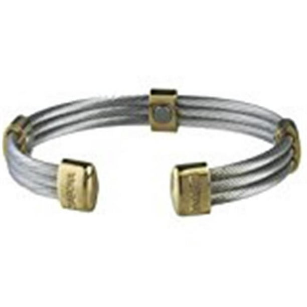 Sabona 36365 Bracelet Magnétique en Acier Inoxydable et Or - Petit et Moyen