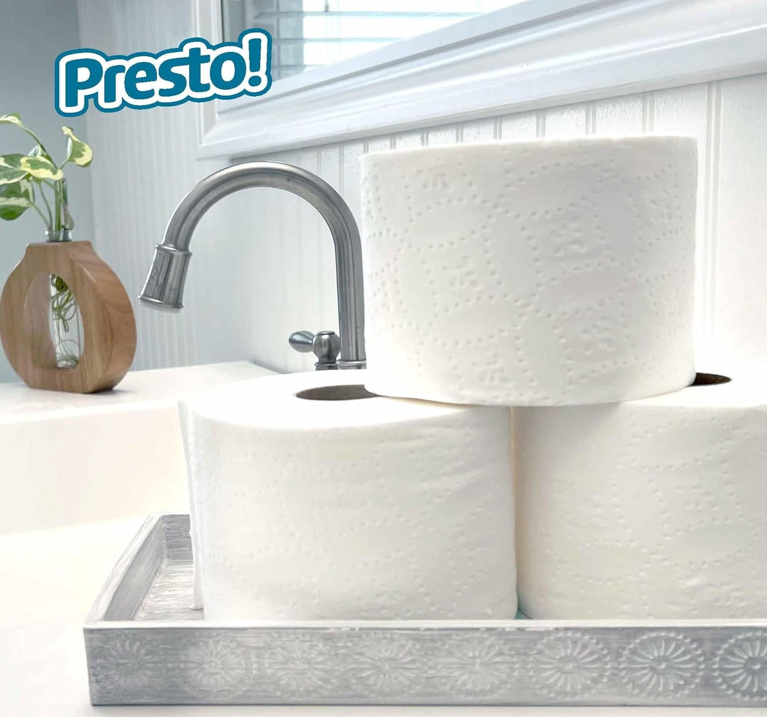 Brand - 2-Ply Ultra-Soft Toilet Paper, 12 Family Mega Rolls = 60 Regular Rolls, Unscented, 313 Sheets Per Roll