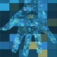 thumbnail image 1 of Ahgly Company Tapis d'Intérieur Lavable en Machine Carré Bleu Ciel Profond, 8 Pieds Carré, 1 of 7