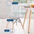 thumbnail image 4 of Allora 17.5'' Modern Solid Wood/Acrylic Plastic Dining Side Chair in Clear, 4 of 4