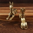 thumbnail image 4 of Brass Dog Shelf Decors Accent ,Sitting Dog Figurines Tabletop Centerpieces Home Decorations Retro Dog Decorative Objects, 4 of 9