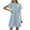 Sky Blue, variant on Women's Dress Swiss Dot Crewneck Summer Mini Dress Casual Short Sleeve Dress Flowy A Line Babydoll Short Dresses