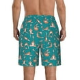 thumbnail image 3 of Kdxio Giraffes Doing Various Yoga Pattern Mens Casual Shorts - Drawstring Summer Beach Sports Shorts for Men, 3 of 9