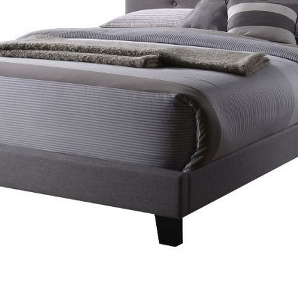 ACME Venacha Upholstered Platform Queen Bed, Gray Fabric - image 3 of 6