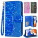 thumbnail image 2 of Glitter Zipper Wallet Cell Phone Case For Samsung Galaxy A10 A10S A10e A11 A12 A13 A14 A20 A30 A20S A20e A21 A21S A22 A22S A23 A24 5G 4G A01S A04S A 11 12 13 14 20e 14A 23A A135G A145G SM-A146U A136U, 2 of 4