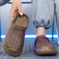 thumbnail image 5 of HNMKIU Men's Slippers for Beach and Leisure with Open Toe Design Easy on Style EVA Summer Footwear for Relaxing Casual Shoes for Men 01_Brown,39, 5 of 9