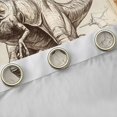 thumbnail image 4 of Homewish Woodland Dinosaur Kitchen Curtains,Minimalist Sketch Dino Black Out Curtains Pack of 2 (42x63 Each),Brown, 4 of 6