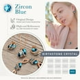 thumbnail image 4 of Leafael Wish Stone Pendant Necklace with Blue Zircon Birthstone Crystal for December, 18K Rose Gold Plated, 18" + 2" Chain, 4 of 8