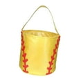 thumbnail image 5 of Tachiuwa Easter Eggs Bags Easter Bunny Baskets Sports Balls Printing Candies Bucket Tote Bag for Children Kids Yellow Softball, 5 of 10