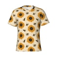 thumbnail image 3 of Naloa Sunflowers And Bee Men's T-Shirt Sport T-shirt Men's Basic Tee Casual Men's Shirt, Round Neck, Short Sleeves - Medium, 3 of 5