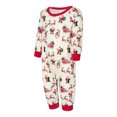 thumbnail image 3 of Elippeo Family Matching Christmas Pajamas, Baby Romper/Snowman Letter Pattern Long Sleeve Tops and Elk Santa Print Pants Sleepwear Set, 3 of 10