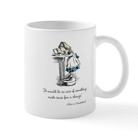 CafePress - Alice In Wonderland Mug - 11 oz Ceramic Mug - Novelty Coffee Tea Cup