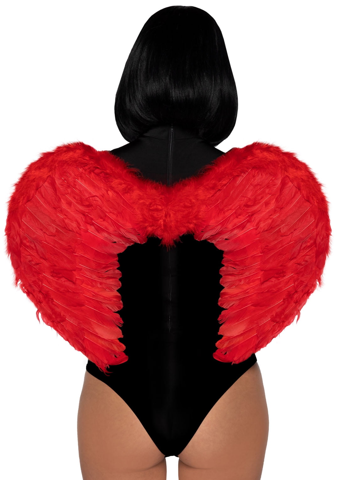 Marabou Trimmed Red Feather Wings