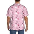 thumbnail image 3 of Pofeuu Bat And Pumpkin Print Mens Casual Short Sleeve Shirts Beach Summer Spread Collar Pocket Tops Men's Casual Short-sleeved Shirt-XX-Large, 3 of 5