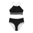 thumbnail image 5 of WILLBEST Traje de Baño Corto para Mujer, Traje de Baño de Dos Piezas de Cintura Alta para Mujer, conjunto de Traje de Baño deportivo con Bloques de Color para Baño Activo, 5 of 5
