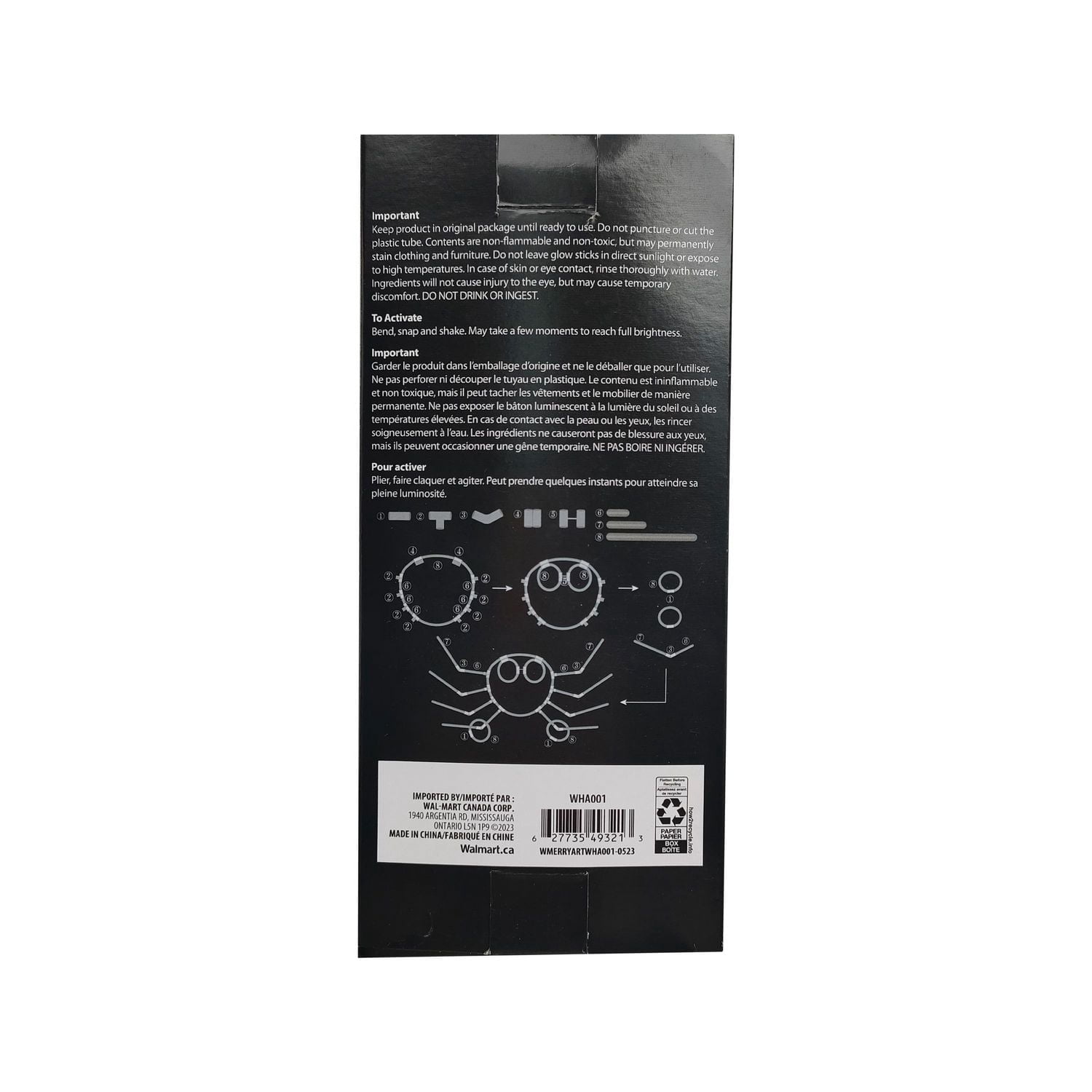 Way to celebrate Glow Spider Toss Set for Party Favor Halloween Surprise