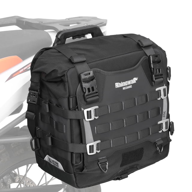 Bolsa de sillín para motocicleta Rhinowalk 35 L impermeable de liberación rápida