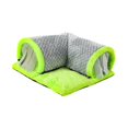 thumbnail image 2 of ACUNDADOR DE GUINEA HEDOR DEL HAMSTER Hámster Accesorio de jaula Cálida Sueño y juguete 2 en 1 cama verde y gris, 2 of 8