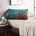 thumbnail image 6 of Lsque Colorful Rainbow Glitter Pattern Pillow Case – Soft & Cozy Throw Pillow Cover, Hypoallergenic Cushion Case for Sleeping Women with Envelope Closure-16"x24", 6 of 6