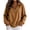 Khaki, variant on Hurxie Womens Long Sleeve Quarter Zip Pullover Sweater Casual Loose V Neck Sweaters , Collared Ribbed Knit Jumper Tops, Oversized Tunic Tops Gray,2XL