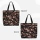 thumbnail image 2 of Fotbe Coffee Bean Bolsa Tote con Estampado para Mujer, Bolsos con Cremallera, Bolsa de Hombro Casual de Gran Capacidad con Bolsillos Internos, 2 of 7