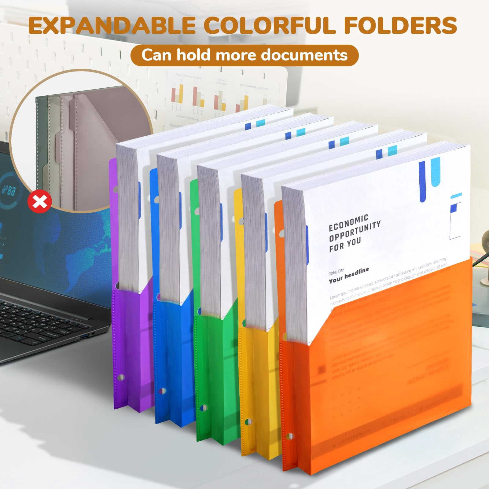 3 Ring Binder Clipboard With Storage 12.4"x10.2"magnetic Folder 5 Expandable Folders Refillable Lined Notepad (11" X 8.5") Ideal For School Office Nursing(dark Blue)
