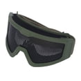 thumbnail image 4 of Gafas de seguridad transpirables, resistentes a golpes, con diseño de malla de hierro, a prueba de viento y arena, para aficionados a los juegos militares de CS al aire libre, color verde., 4 of 14