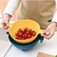 thumbnail image 4 of Cesta de drenaje giratoria doble Cesta de frutas de dos colores Cesta de plstico para lavavajillas Cesta de almacenamiento de suministros de cocina Cesta de frutas redonda doble para, 4 of 9