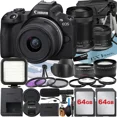 thumbnail image 1 of Canon EOS R50 Mirrorless Camera with RF-S 18-45mm + 18-150mm Lens + 2 Pack 64GB Memory Card + Case + ZeeTech Accessory, 1 of 9