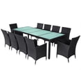 thumbnail image 3 of vidaXL Patio Dining Set Outdoor Furniture Table and Chair Set Poly Rattan, 3 of 6