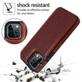 thumbnail image 7 of Dteck Case for Apple iPhone 12 Pro Max 6.7-inch,Shockproof PU Leather Wallet Case Card Holder Kickstand Flip Magnetic Hybrid Rubber Back Phone Cover,Brown, 7 of 7