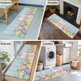 thumbnail image 5 of 2'x6' Rug Runners for Hallways Kitchen, Easter Non Slip Entryway Beside Floor Carpet Runner, Spring Eggs Rabbit Ear Flowers Wooden Grain Washable Laundry Room Bedroom Throw Rugs Mat for Family Pet, 5 of 8