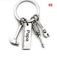 thumbnail image 3 of CAROOTU Stainless Steel Keychain with Mini Simulation Wrench Tool Pendant 9*28cm Key Buckle with Letters Gift for Father's Day, 3 of 6