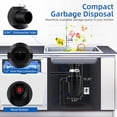 thumbnail image 2 of Huloretions 1/2 HP Garbage Disposer, EZ Connect Continuous Feed Food Waste Disposer with Power Cord and Flange, Stainless Steel Grinding Anti-Clog, for Kitchen Sinks, 2 of 6