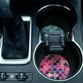 thumbnail image 4 of WIRESTER Round Neoprene Car Coaster for Drinks, Set of 2pcs, Mermaid Scales Blue Wave & Pink Mermaid Scales, 4 of 6