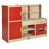 Colorful Essentials 4-in-1 Play Kitchen - Maple/Red