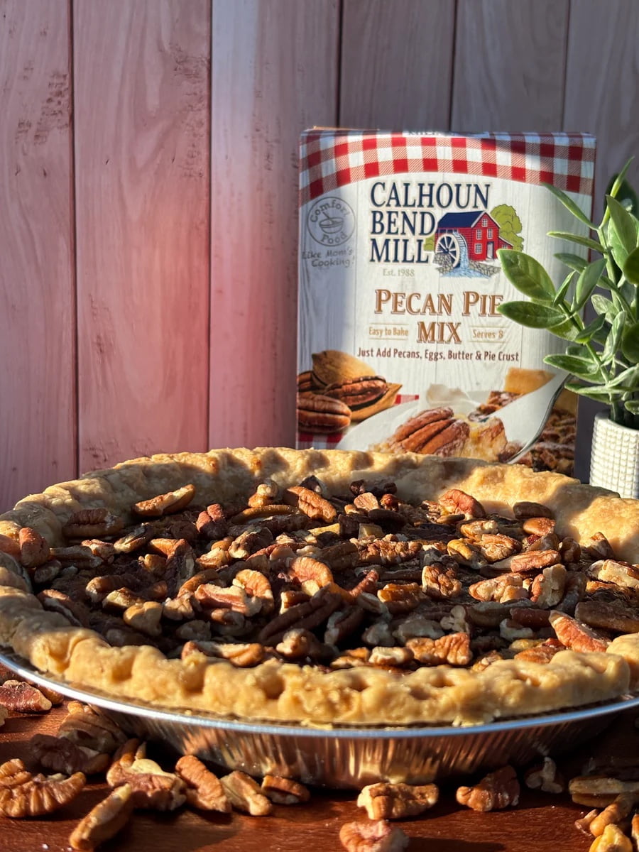 Calhoun Bend Mill Pecan Pie Mix 8oz, Southern-Style, Rich & Gooey Filling, Pack of 6